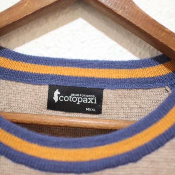 COTOPAXI  libre sunrise  blue tan  cashllama pullover sweater MXXL - Picture 3 of 6
